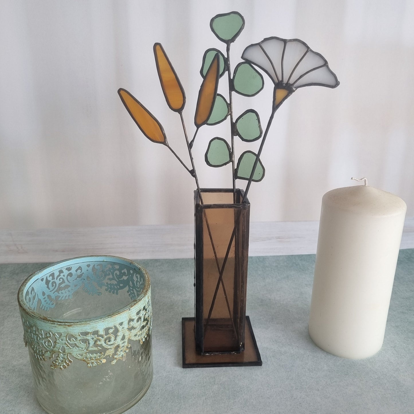 Glass flower vase style 2 – side view
